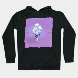 Purple and flower Hoodie